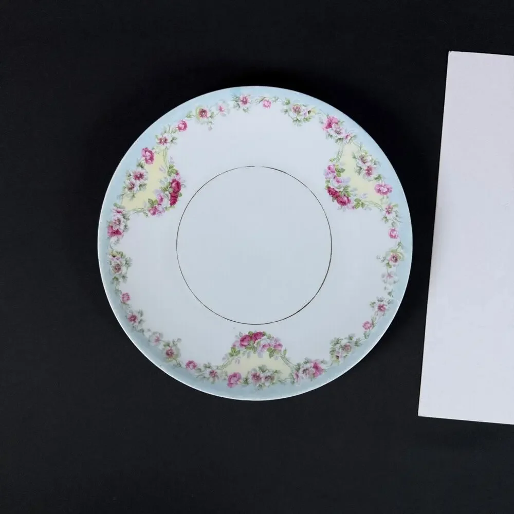Early 1900s Hermann Ohme Silesia Decorative Floral Plate/8.5
